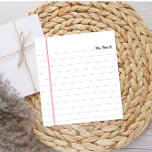 Notebook Paper Personalized Lined Teacher Notepad<br><div class="desc">Add  your text using the template form.</div>
