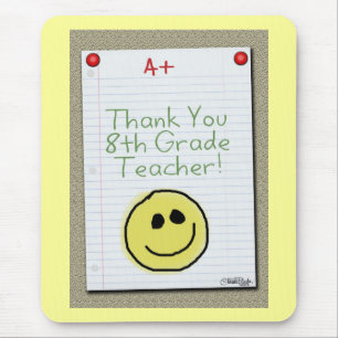 Notebook Paper Thank You for Middle School Teacher Mouse Pad