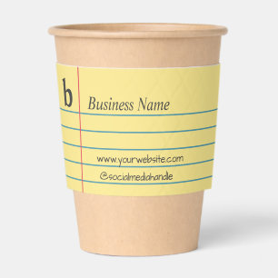 Notebook Paper Yellow Lined Hand-Writing Coffee Cup Sleeve