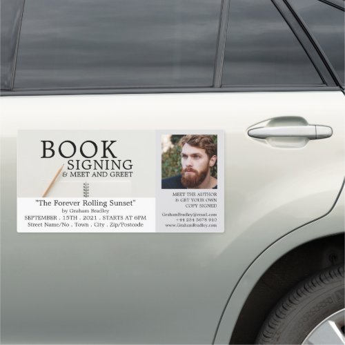 Notebook  Pencil Writers Book Signing Advertising Car Magnet