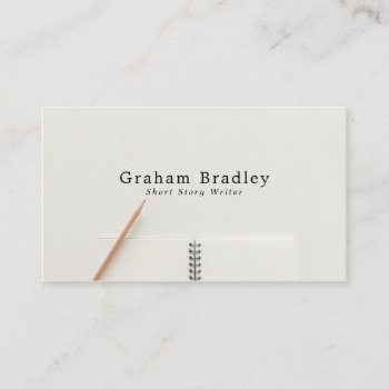 Notebook & Pencil  Writers Business Card by TheBusinessCardStore at Zazzle