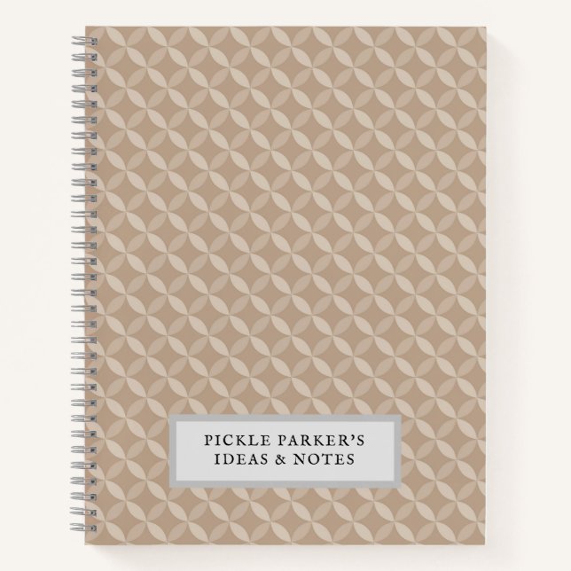 Notebook Personalized Retro Geometric Pattern (Front)