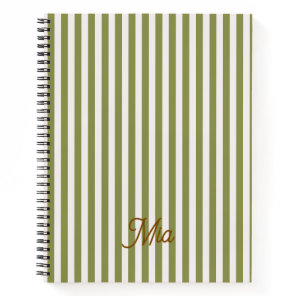 Notebook Personalized Striped Custom Name