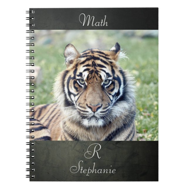 Notebook Photo tiger , animals 0255. (Front)