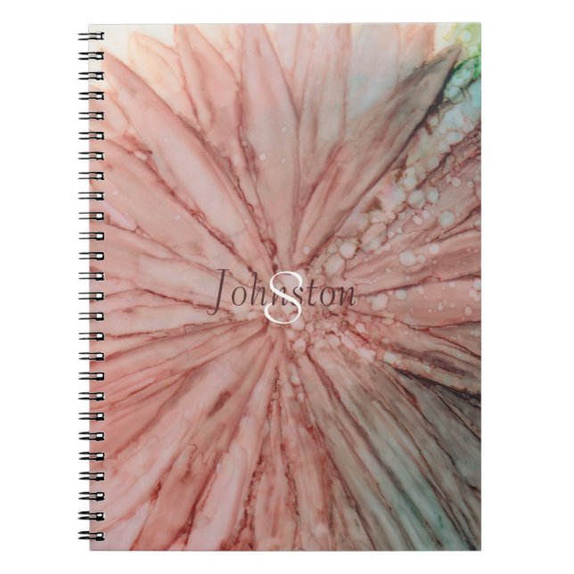 Notebook "Pinkish Flowers" Personalize (Front)