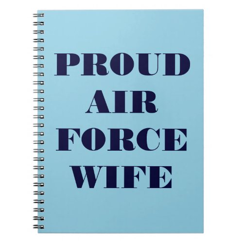 Notebook Proud Air Force Wife