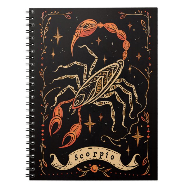 Notebook Scorpio Celestial Zodiac Art (Front)