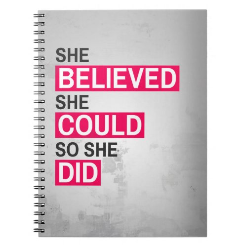 Notebook She Believed She Could So She Did Notebook