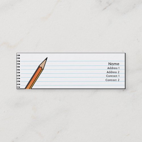 Notebook - Skinny Business Card Template
