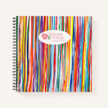 Notebook, Spiral Rainbow colors WWC Logo