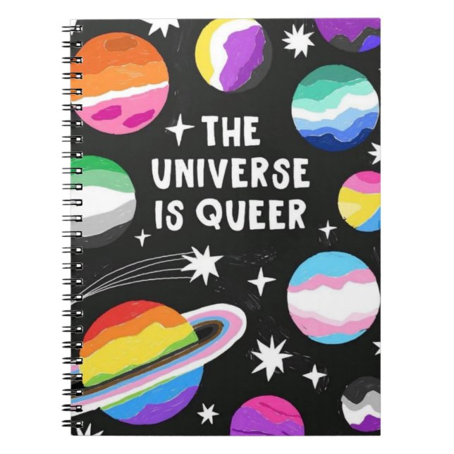 Notebook " THE UNIVERSE IS QUEER " (Front)
