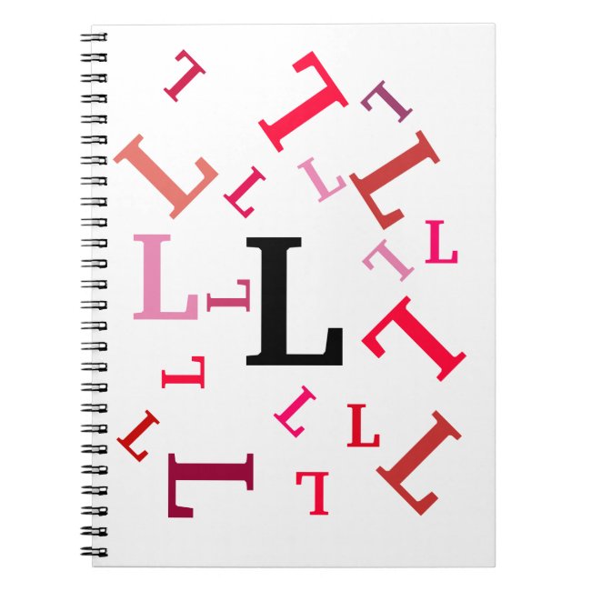 Notebook - Tumbled Red Letters