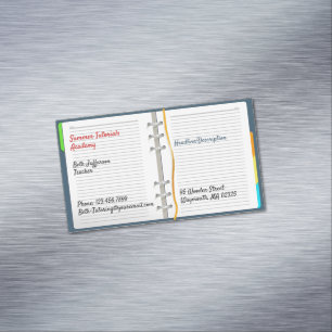 Notebook Tutoring Business Card Magnet