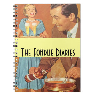 Notebook Vintage Fondue Diaries Party Couple Retro