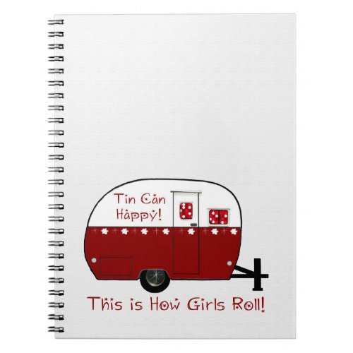 NOTEBOOK  Vintage Red Camper  Personalize It