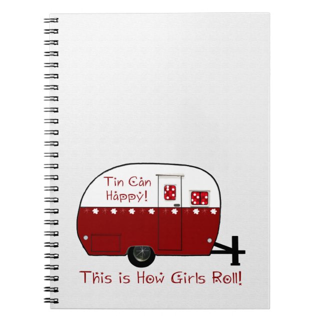 NOTEBOOK | Vintage Red Camper | Personalize It! (Front)