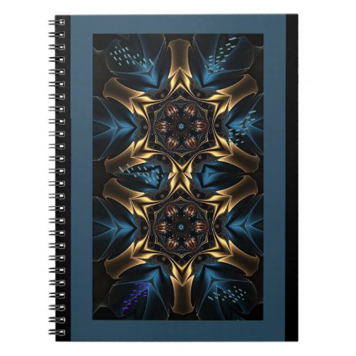 Notebook Wild Blue  Gold Desgn Journal
