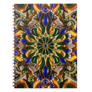 Notebook with Brazil Colors Abstract Design
