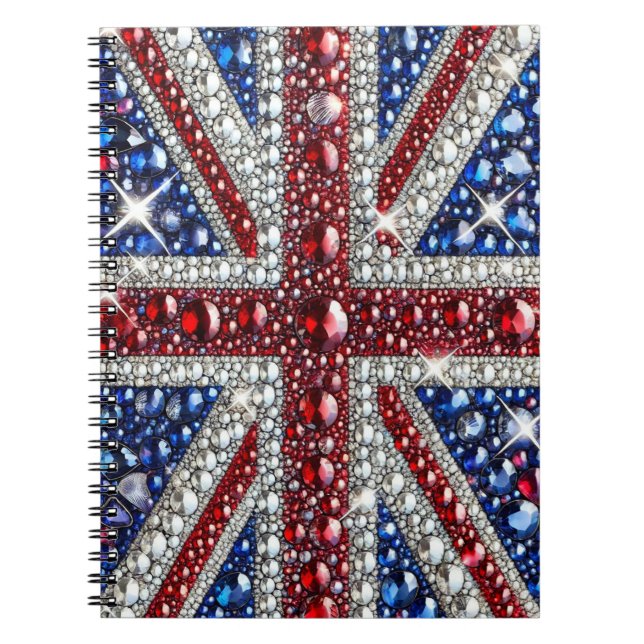 Notebook with British Colors Abstract Design (Front)