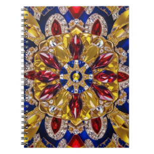Notebook with Colombia Colors Abstract Design