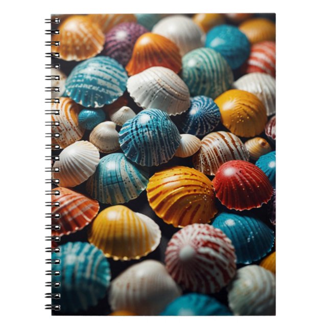 Notebook with Colorful Seashell Design  (Front)