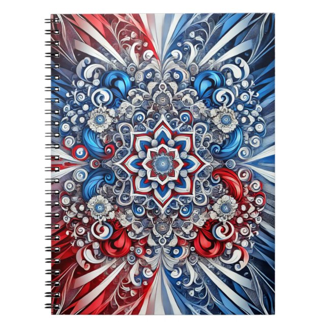 Notebook with Fench Colors Abstract Design (Front)