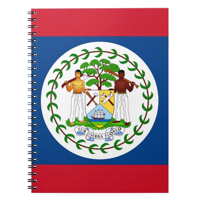 Notebook with Flag of Belize (Front)