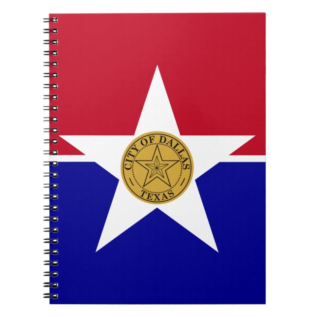 Notebook with Flag of Dallas City (Front)
