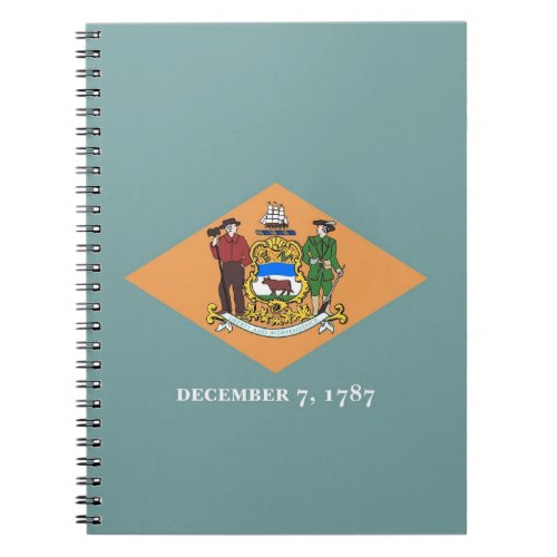 Notebook with Flag of Delaware State
