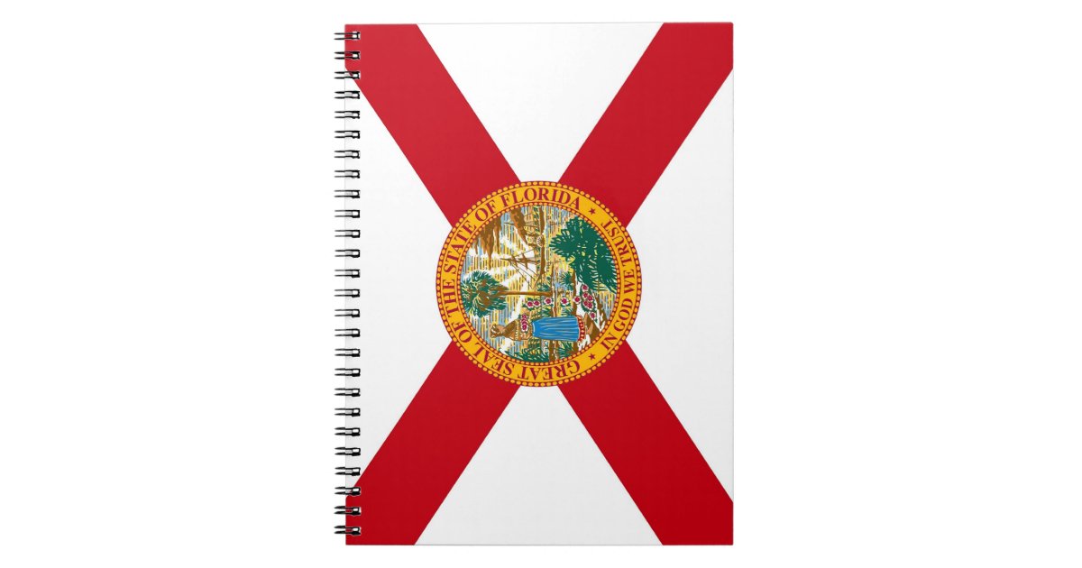 Notebook with Flag of Florida State | Zazzle