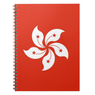 Notebook with Flag of Hong Kong, China