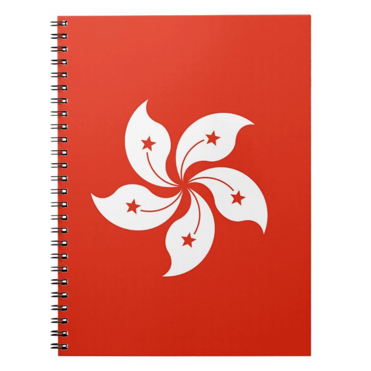 Notebook with Flag of Hong Kong, China Zazzle