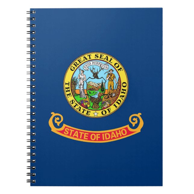 Notebook with Flag of Idaho State (Front)