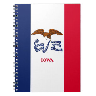 Notebook with Flag of Iowa State