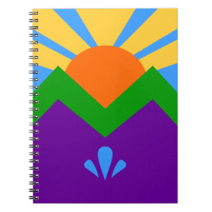 Notebook with flag of Manitou Springs, Colorado