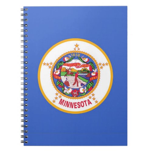 Notebook with Flag of Minnesota State