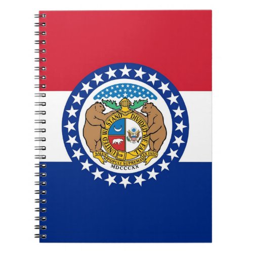 Notebook with Flag of Missouri State
