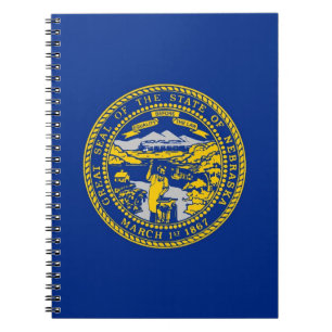 Notebook with Flag of Nebraska State