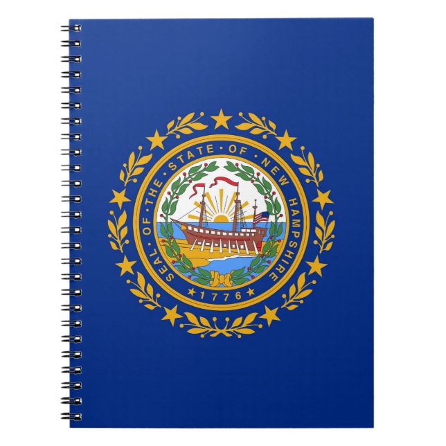 Notebook with Flag of New Hampshire State (Front)