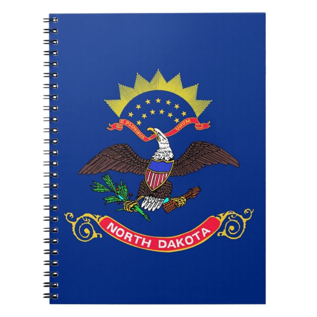 Notebook with Flag of North Dakota State (Front)