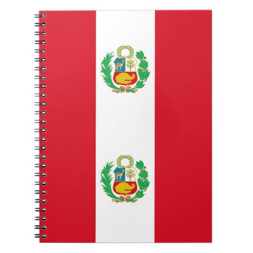 Notebook with Flag of Peru