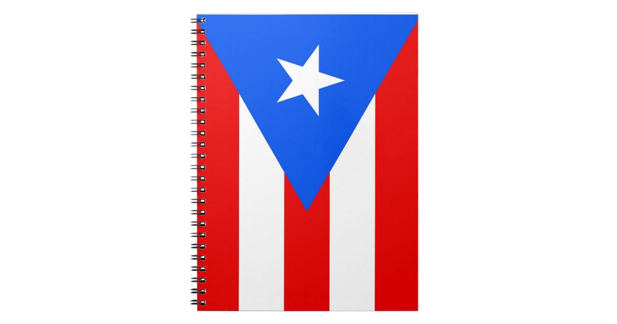 Notebook with Flag of Puerto Rico State | Zazzle