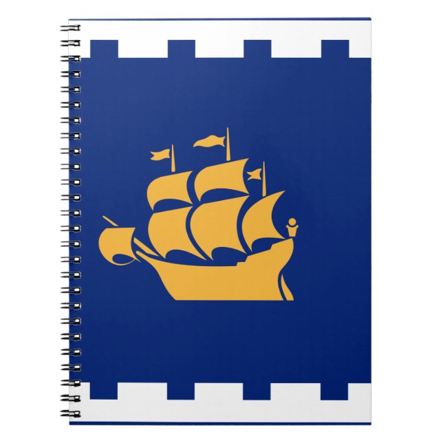 Notebook with flag of Quebec City (Front)