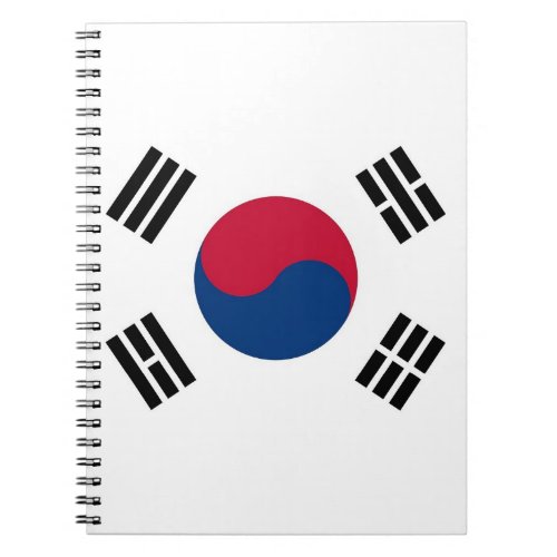 Notebook with Flag of South Korea
