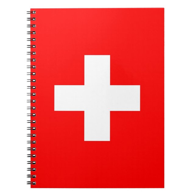 Notebook with Flag of Switzerland (Front)