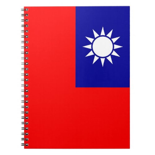Notebook with Flag of Taiwan