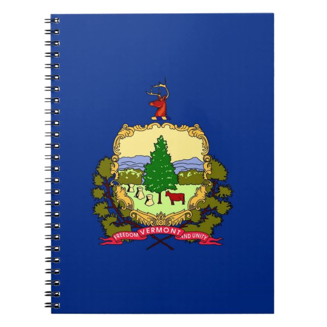 Notebook with Flag of Vermont State (Front)