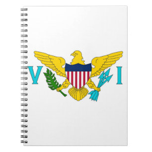 Notebook with Flag of Virgin Islands
