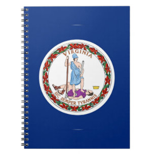 Notebook with Flag of Virginia State