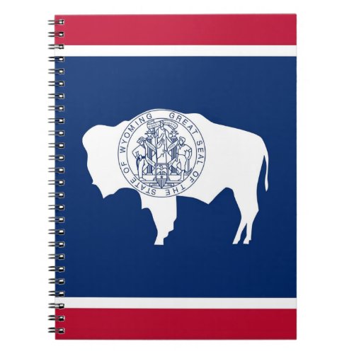 Notebook with Flag of Wyoming State